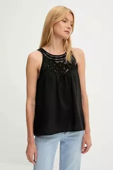 Хлопковая блузка Answear.Lab, черный