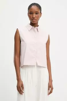 Хлопковая блузка Answear.Lab, розовый
