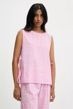 Хлопковая блузка Answear.Lab, розовый