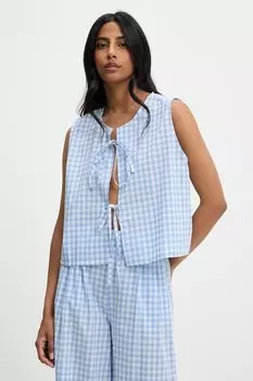 Хлопковая блузка Answear.Lab, синий