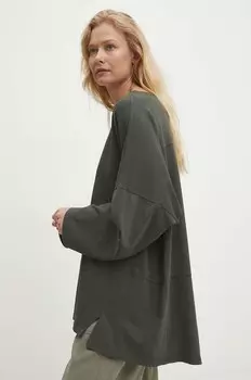 Хлопковая блузка Answear Lab, зеленый