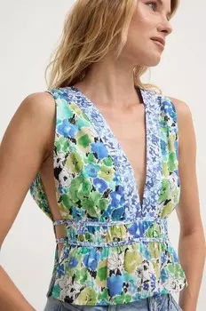 Хлопковая блузка Answear Lab, зеленый