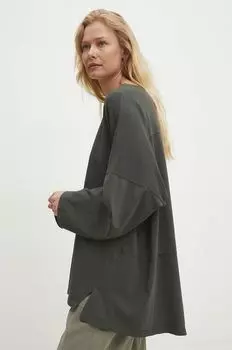 Хлопковая блузка Answear Lab, зеленый