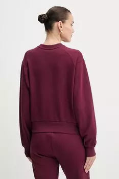 Хлопковая блузка Armani Exchange, бордовый