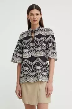 Хлопковая блузка ArvensisBBLarin рубашка Bruuns Bazaar, черный