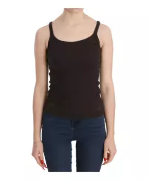 Хлопковая блузка без рукавов Pink Memories, коричневый