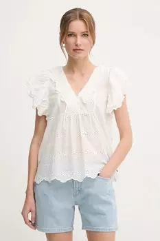 Хлопковая блузка DAME Pepe Jeans, бежевый