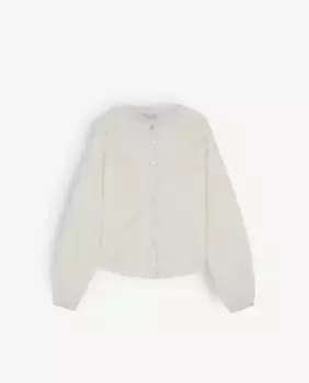 Хлопковая блузка для девочки на пуговицах Scalpers, белый