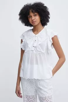 Хлопковая блузка DOROTEA Pepe Jeans, белый