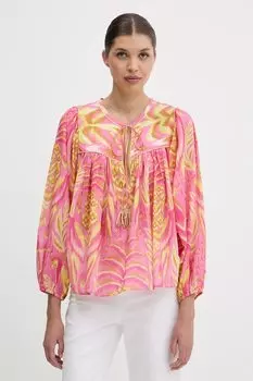 Хлопковая блузка Farm Rio, розовый