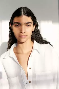 Хлопковая блузка H&M, белый