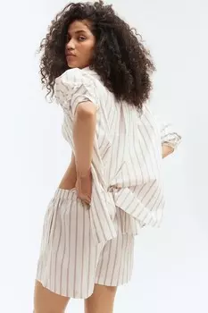 Хлопковая блузка H&M, белый