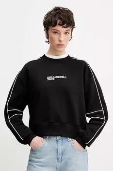 Хлопковая блузка Karl Lagerfeld Jeans, черный