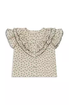 Хлопковая блузка Konges Sljd для мальчиков и девочек, синий