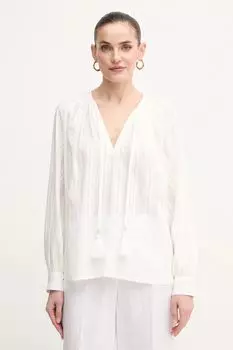 Хлопковая блузка Luisa Spagnoli, белый