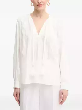 Хлопковая блузка LUISA SPAGNOLI, нейтральный