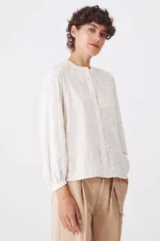 Хлопковая блузка Medicine, бежевый