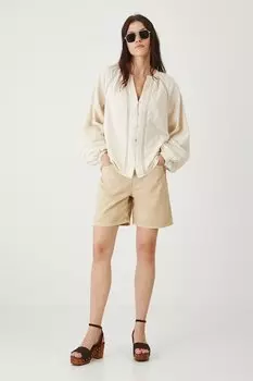 Хлопковая блузка Medicine, бежевый