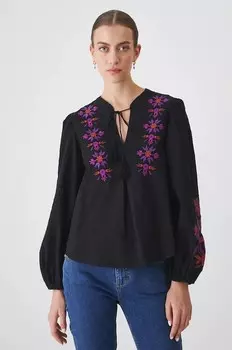 Хлопковая блузка Medicine, черный