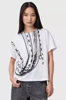 Хлопковая блузка METALLO Allsaints, белый