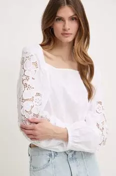 Хлопковая блузка Miss Sixty, белый