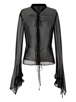 Хлопковая блузка OUDE WAAG, черный