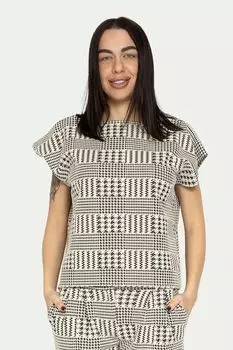 Хлопковая блузка с короткими рукавами Antonia M, черный