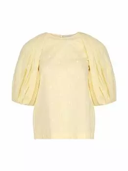 Хлопковая блузка с монограммой Erika Cavallini