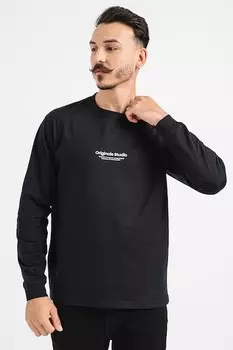 Хлопковая блузка с овальным вырезом Jack & Jones, белый, выцветший черный