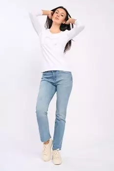 Хлопковая блузка с принтом Kvl By Kenvelo, белый