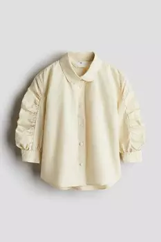 Хлопковая блузка с рукавами-фонариками H&M, мультиколор