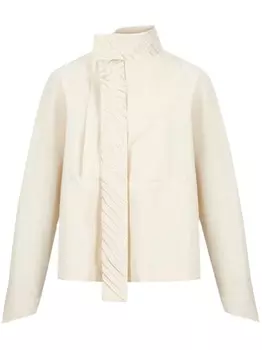 Хлопковая блузка с запахом Shanghai Tang, нейтральный цвет