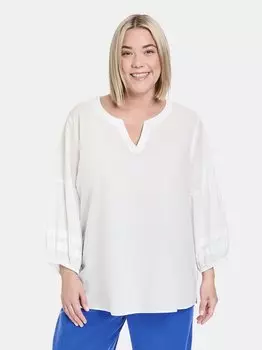 Хлопковая блузка Samoon, белый