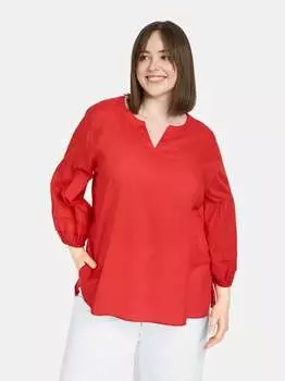 Хлопковая блузка Samoon, красный