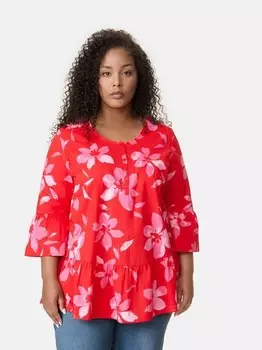 Хлопковая блузка Samoon, красный