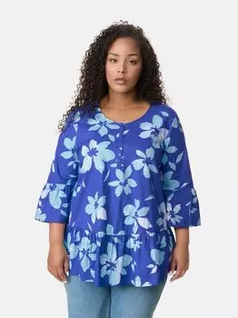 Хлопковая блузка Samoon, синий