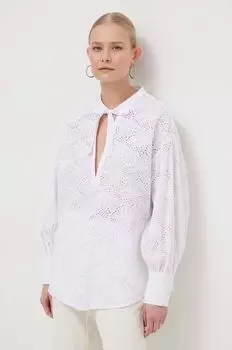 Хлопковая блузка Silvian Heach, белый