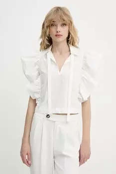 Хлопковая блузка SUHAT Silvian Heach, белый