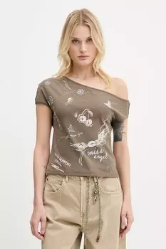 Хлопковая блузка Superdry, белый