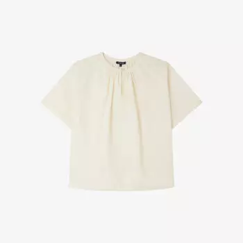 Хлопковая блузка свободного кроя arlette с вырезом и вырезом Soeur, цвет vanille