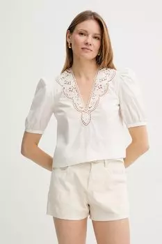 Хлопковая блузка Twinset, белый