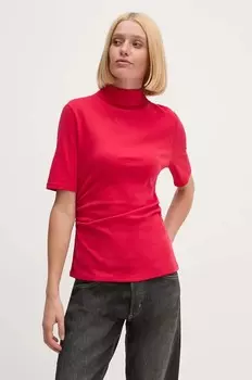 Хлопковая блузка United Colors of Benetton, розовый