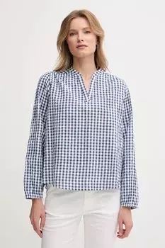 Хлопковая блузка United Colors Of Benetton, синий