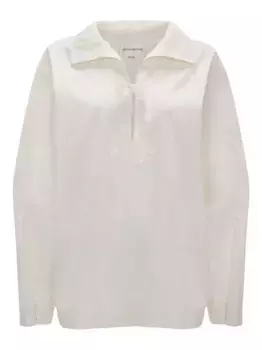 Хлопковая блузка VICTORIA BECKHAM, белый