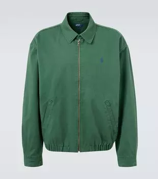 Хлопковая бомбер-куртка Polo Ralph Lauren, Washed Forest