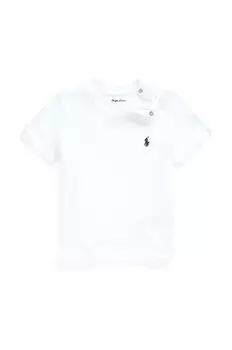 Хлопковая детская футболка Polo Ralph Lauren, белый