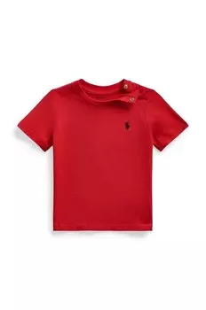 Хлопковая детская футболка Polo Ralph Lauren, красный