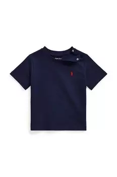Хлопковая детская футболка Polo Ralph Lauren, темно-синий