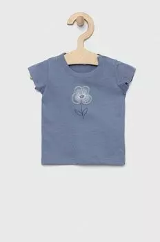 Хлопковая детская футболка United Colors of Benetton, синий