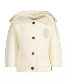 Хлопковая детская куртка с капюшоном Gant, белый